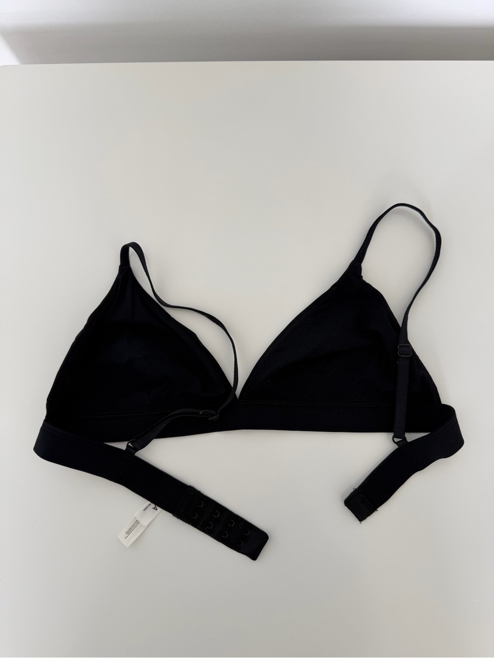 Aritzia Black Triangle Bralette with Adjustable Straps